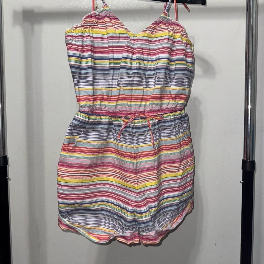 Modcloth Multicolor Striped Romper - Picture 2 of 11